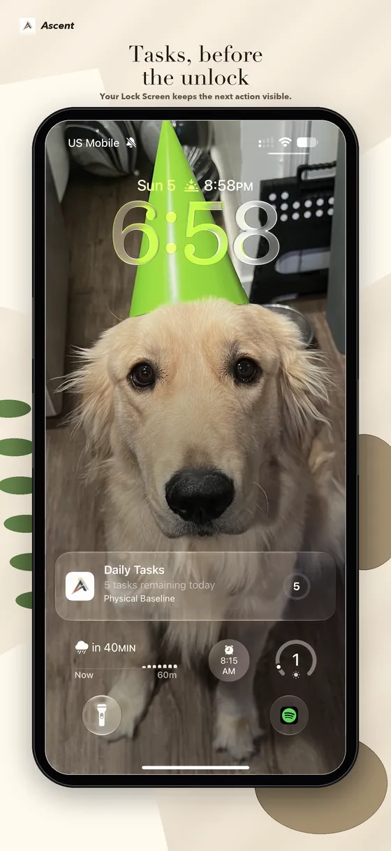 Tasks on the Lock Screen before the unlock