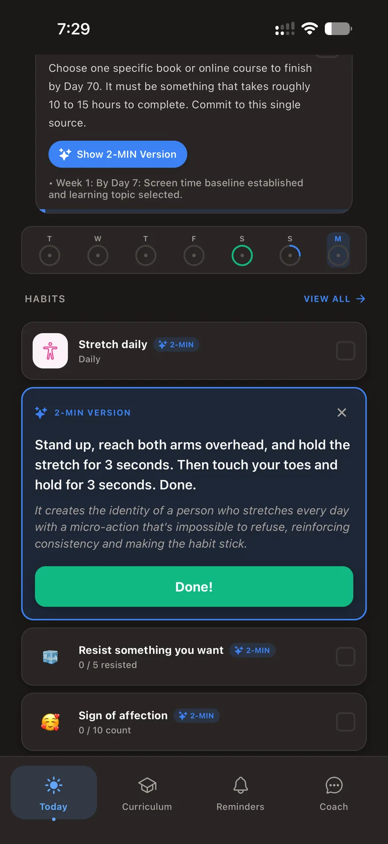 Ascent 2-minute version shrinking a task into one tiny action