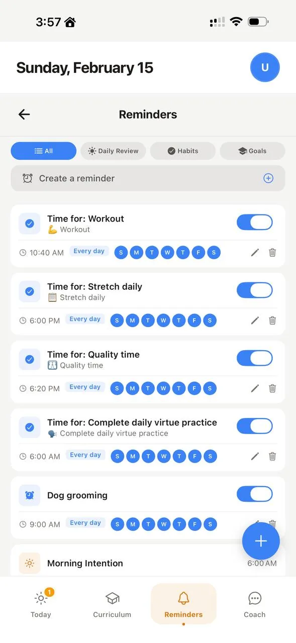 Screen Time data integration showing daily usage
